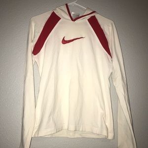 White & Red Nike Sweatshirt